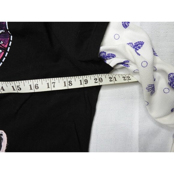 NWT Butterfly Graphic LS Layered Look Shirt Black Purple Size XXL Goth Y2K Jrs - Picture 2 of 10